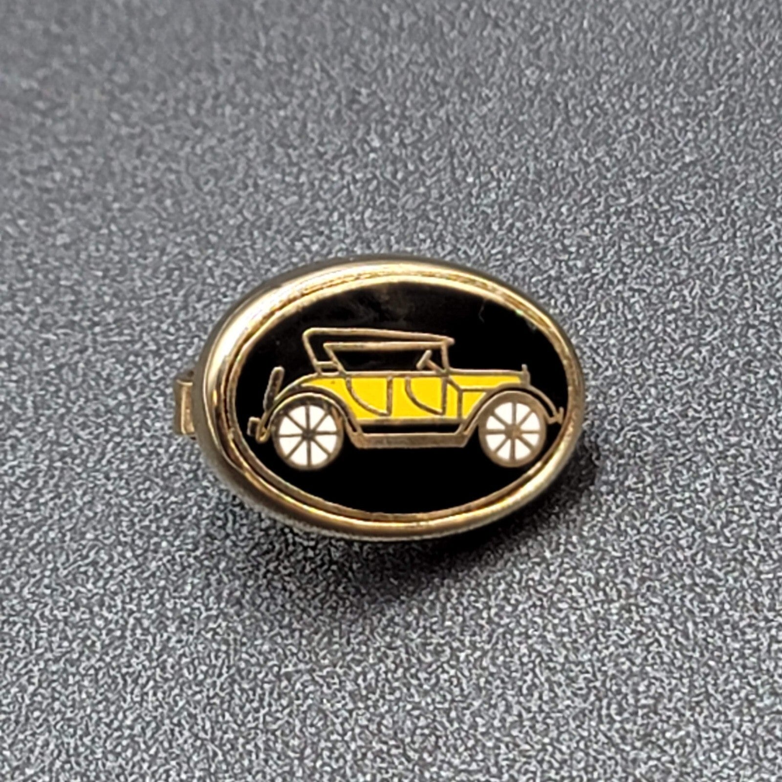 Vintage Swank Tie Clip Clasp Classic Car Cloisonne Enamel 1"