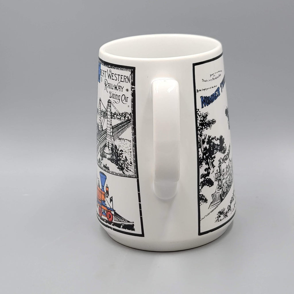 Railroad Poster Ceramic Coffee Mug Cup Train Engines Rock Island L&N MKT Retro