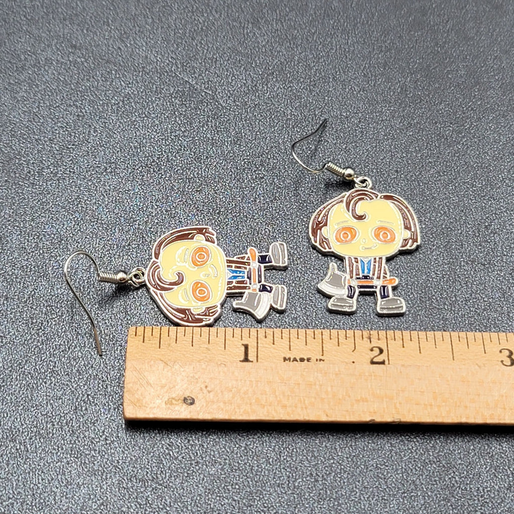 Jack Torrance Pierced Earrings Enamel The Shining Horror Movie Dangle 1.25" FS