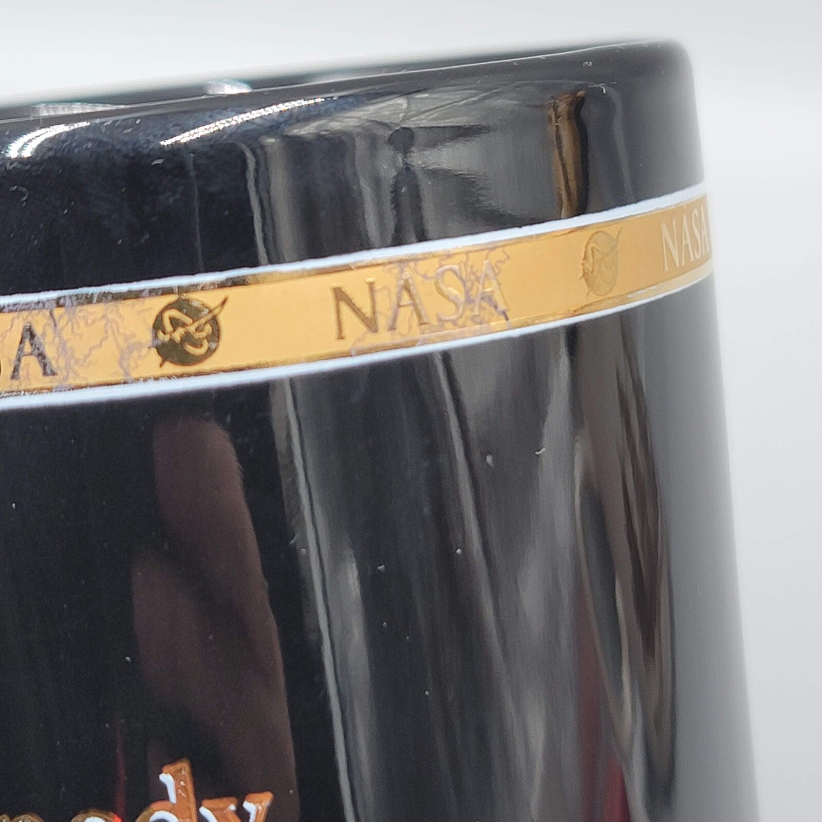 Apollo XIII Nasa 1970 Coffee Mug Cup Black Gold Vintage