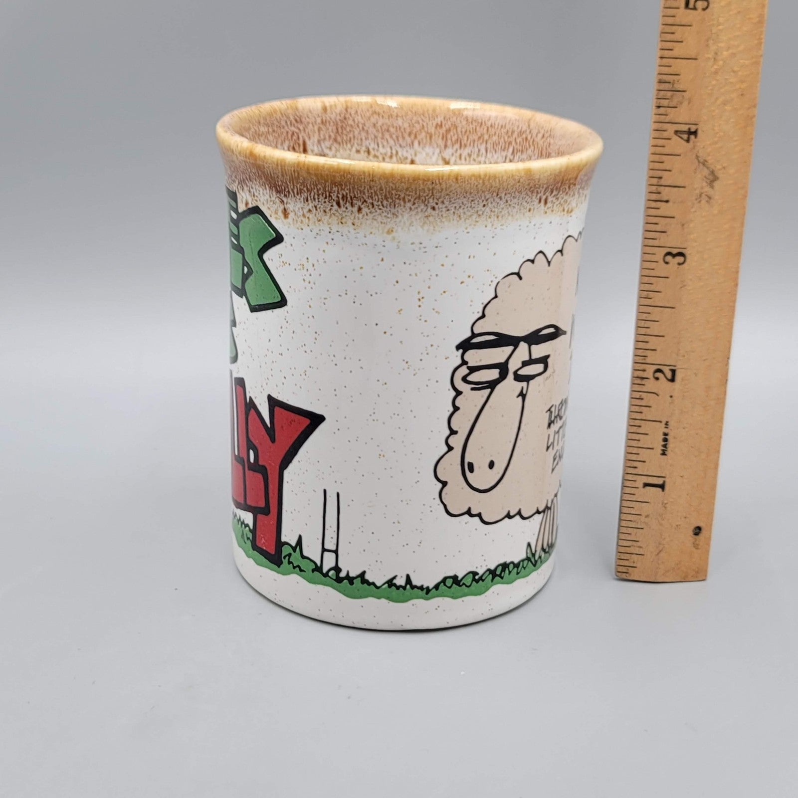 Wales Is Woolly Gren Sheep Cartoon Coffee Mug Keep Wales Tidy Made in Wales