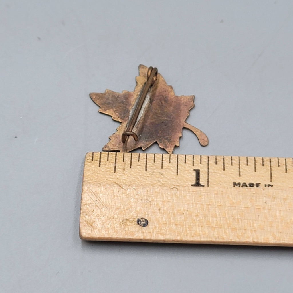 Vintage Gold Filled Canada Maple Leaf Pin Brooch 1 in
