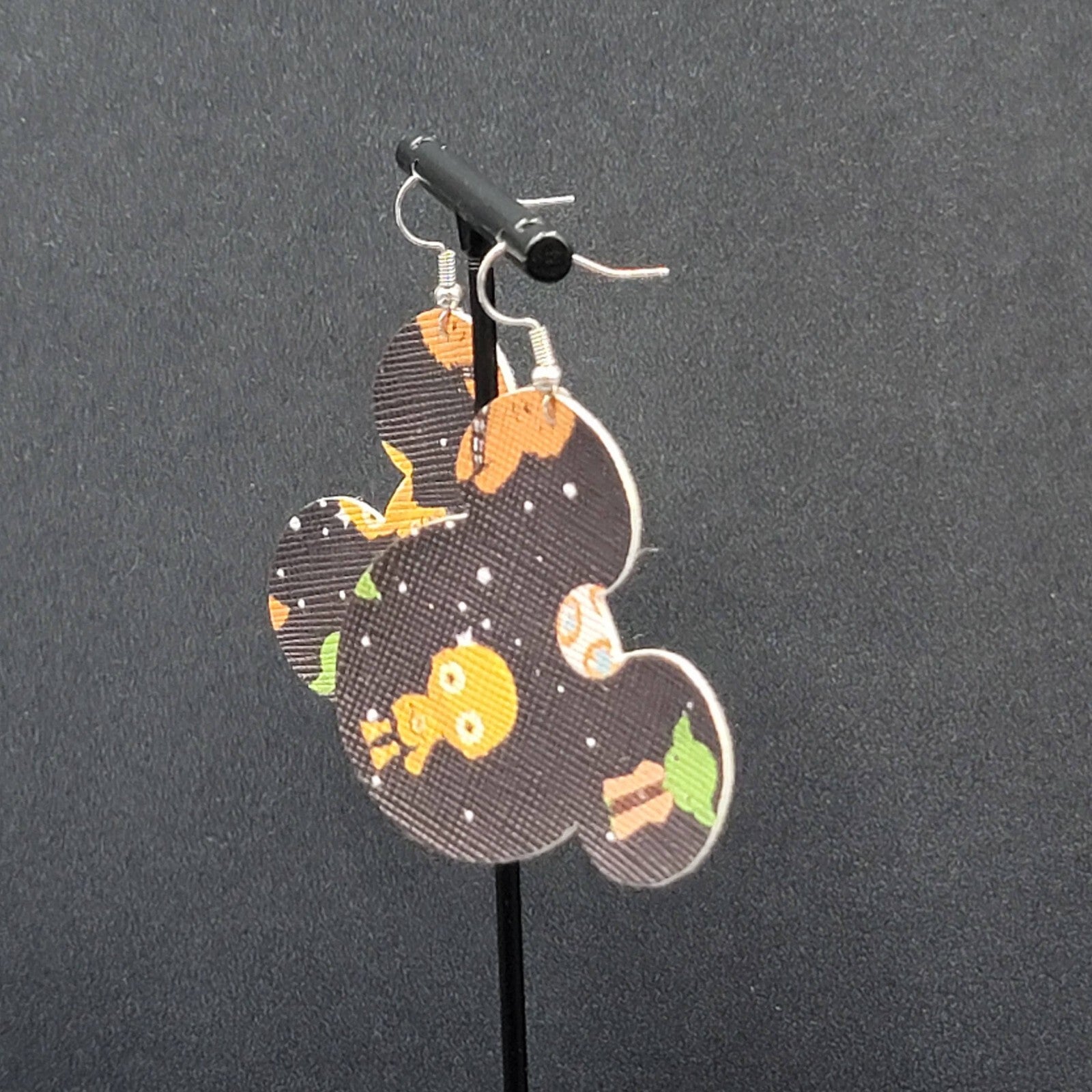 Pierced Earrings Mickey Mouse Star Wars Large Felt Dangle 2" Lightweight