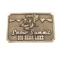 Vintage Belt Buckle Snow Summit BIG BEAR LAKE Winterhawk Trading Co Brass