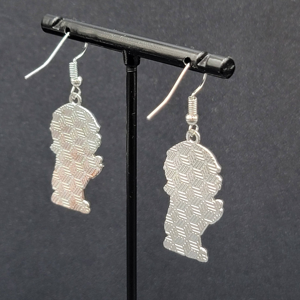 Michael Myers Pierced Earrings Enamel Halloween Horror Movie Dangle 1.25" FS