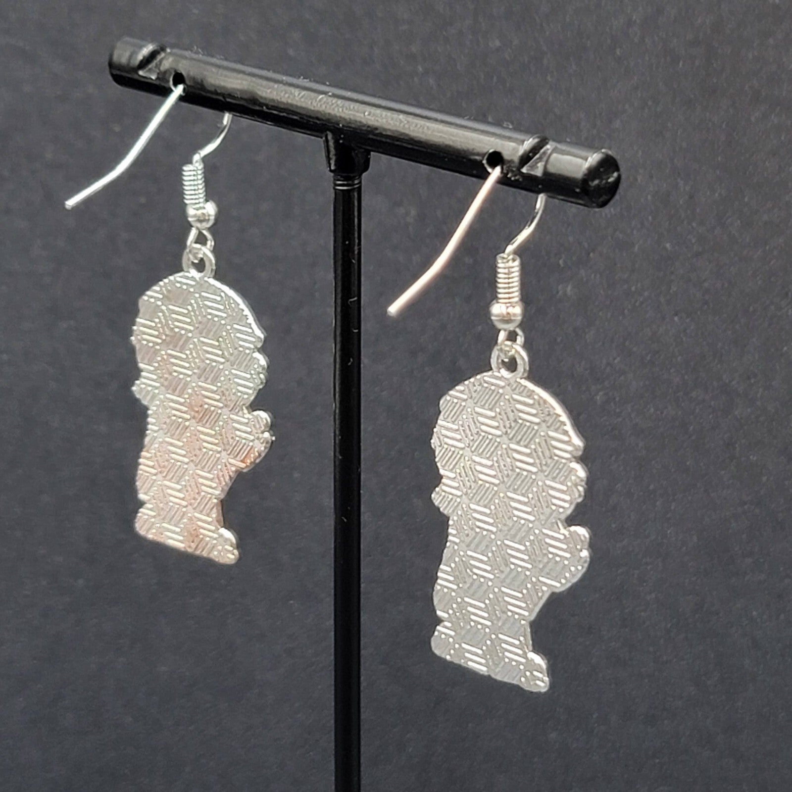 Michael Myers Pierced Earrings Enamel Halloween Horror Movie Dangle 1.25" FS