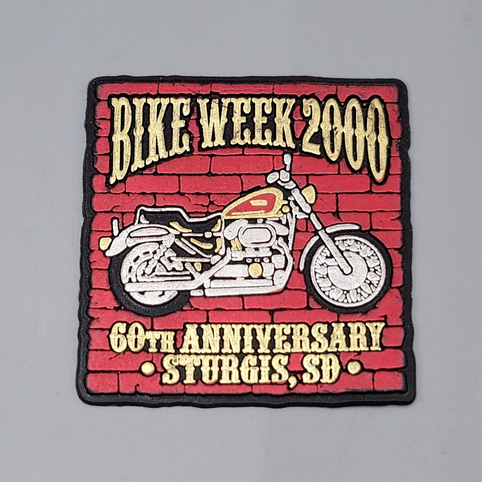 Vintage 2000 Sturgis Motorcycle Rally Magnet 60th Anniversary 2.75"