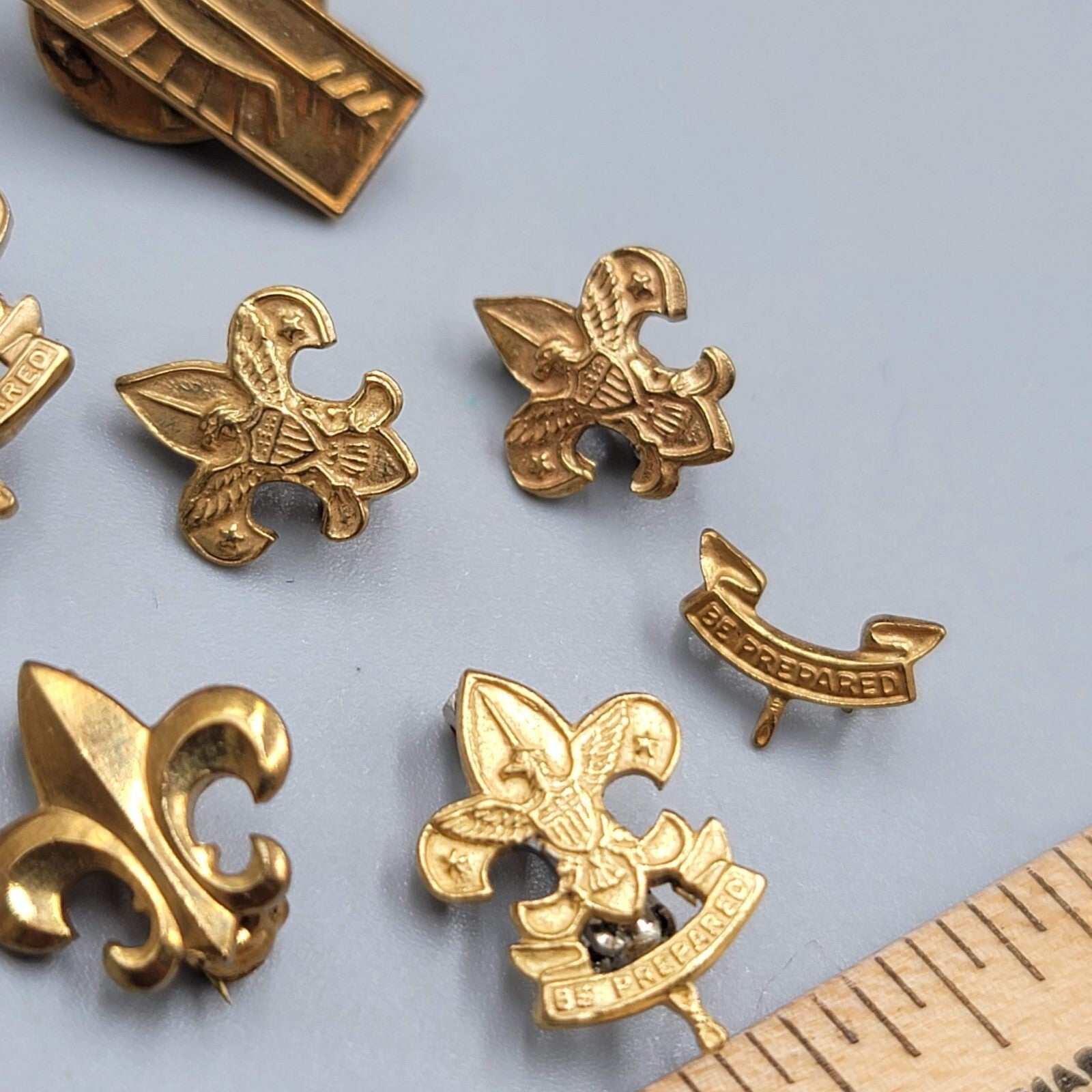 Boy Scouts Fleur de Lis BSA Vintage TINY SMALL Lapel Pin Tie Tack Lot