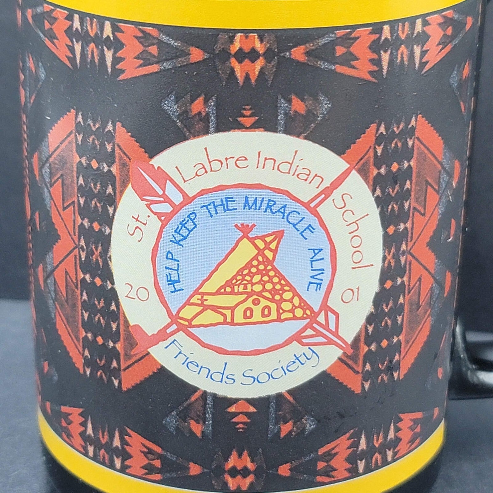 St. Labre Indian School 2001 Friends Society Coffee Mug Black Cup