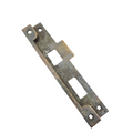 Antique Bronze Exterior Door Strike Plate Mortise Inset 7 3/4" x 1 1/2"