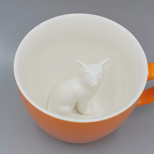 Creature Cups Fox Ceramic Coffee Mug Cup Orange