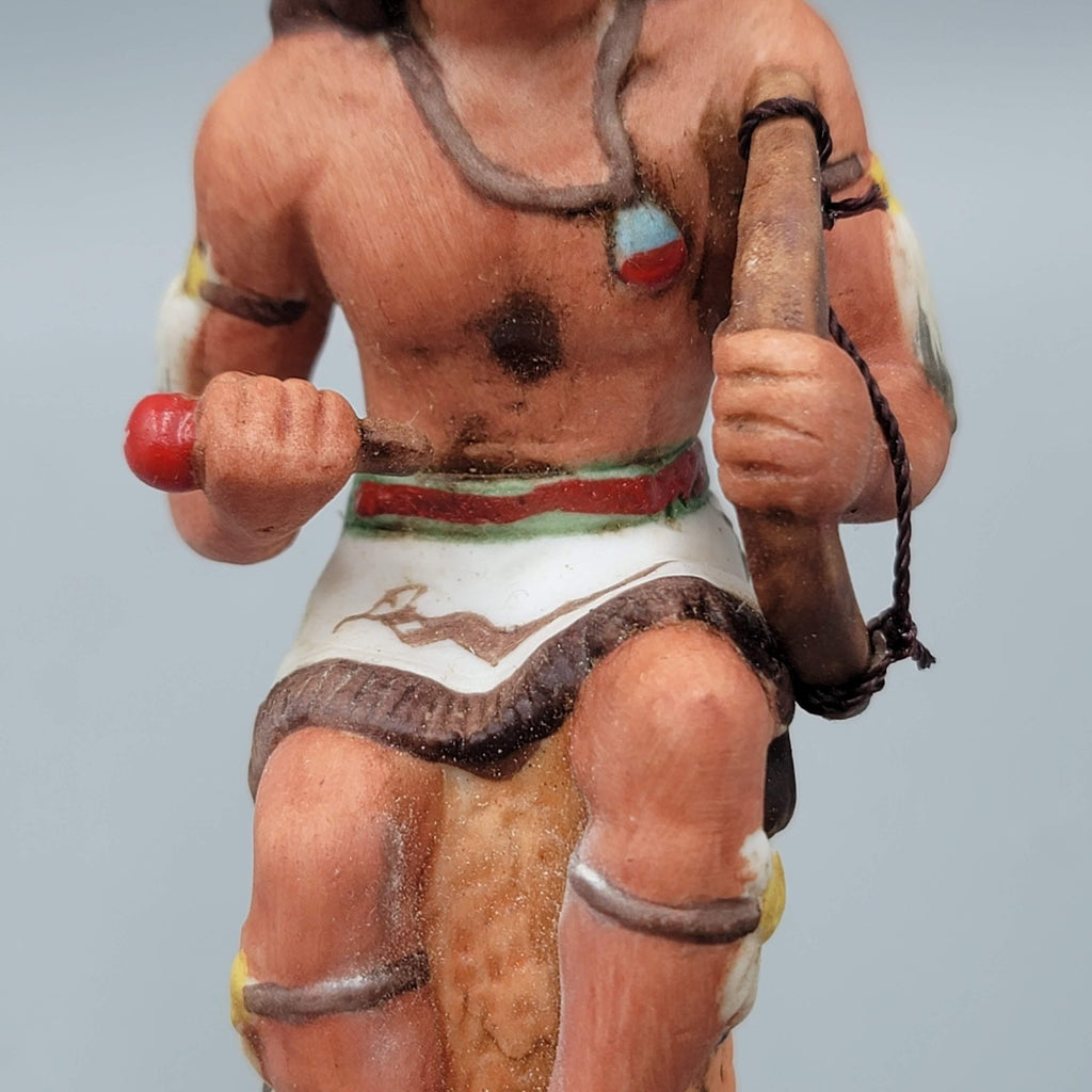 Vintage Ski Country Buffalo Dancer Mini 50ml Bourbon Whiskey Decanter 1980 6.5"