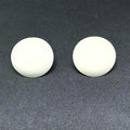 Vintage Pierced Earrings White Enamel Wavy Bent Metal Enamel Drop 1 1/4"