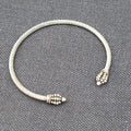 Twist Silver tone Cuff Slide Charm Bracelet Silver tone 7.75 in