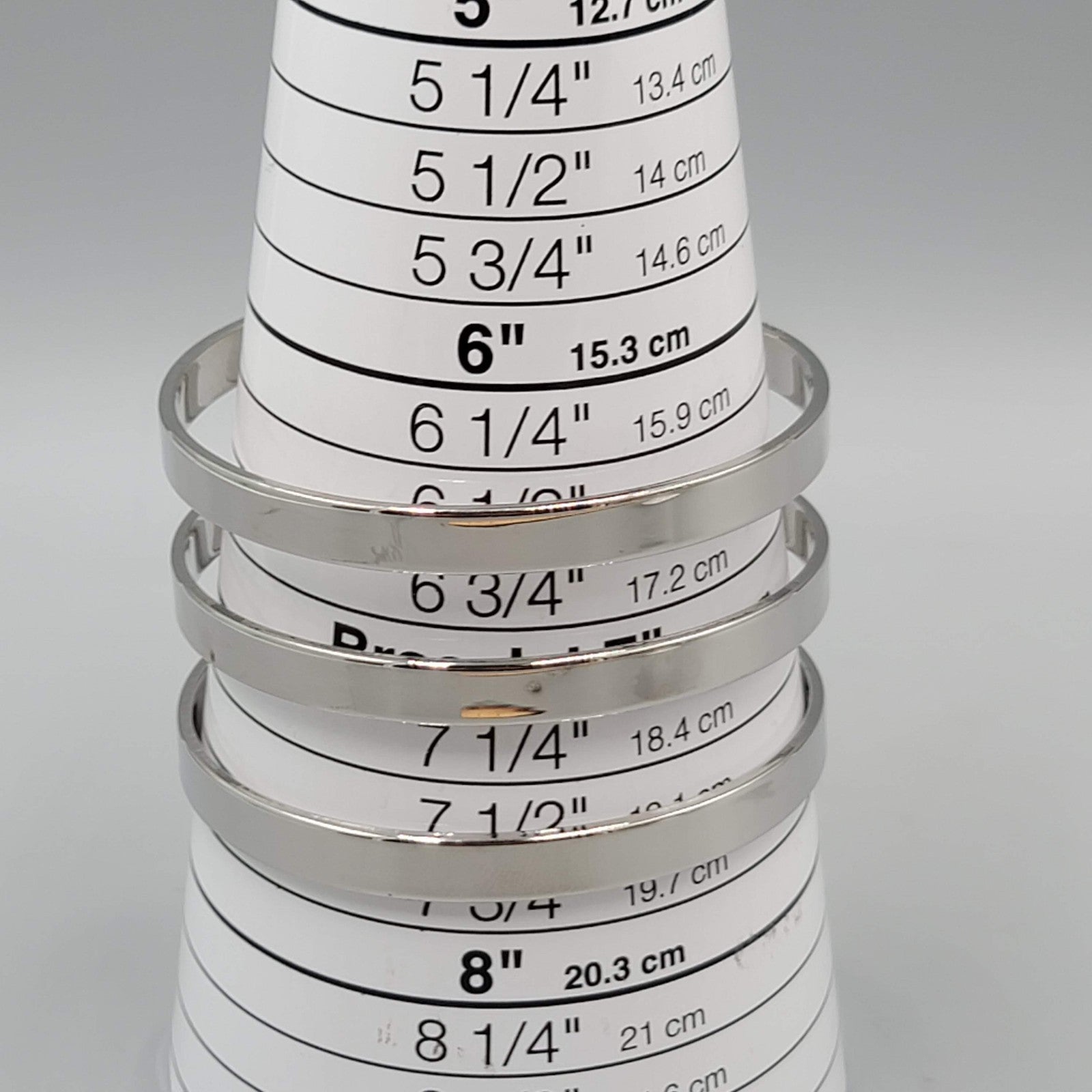 Triple Bar Cuff Bracelet Silver tone Fashion Jewelry 7"