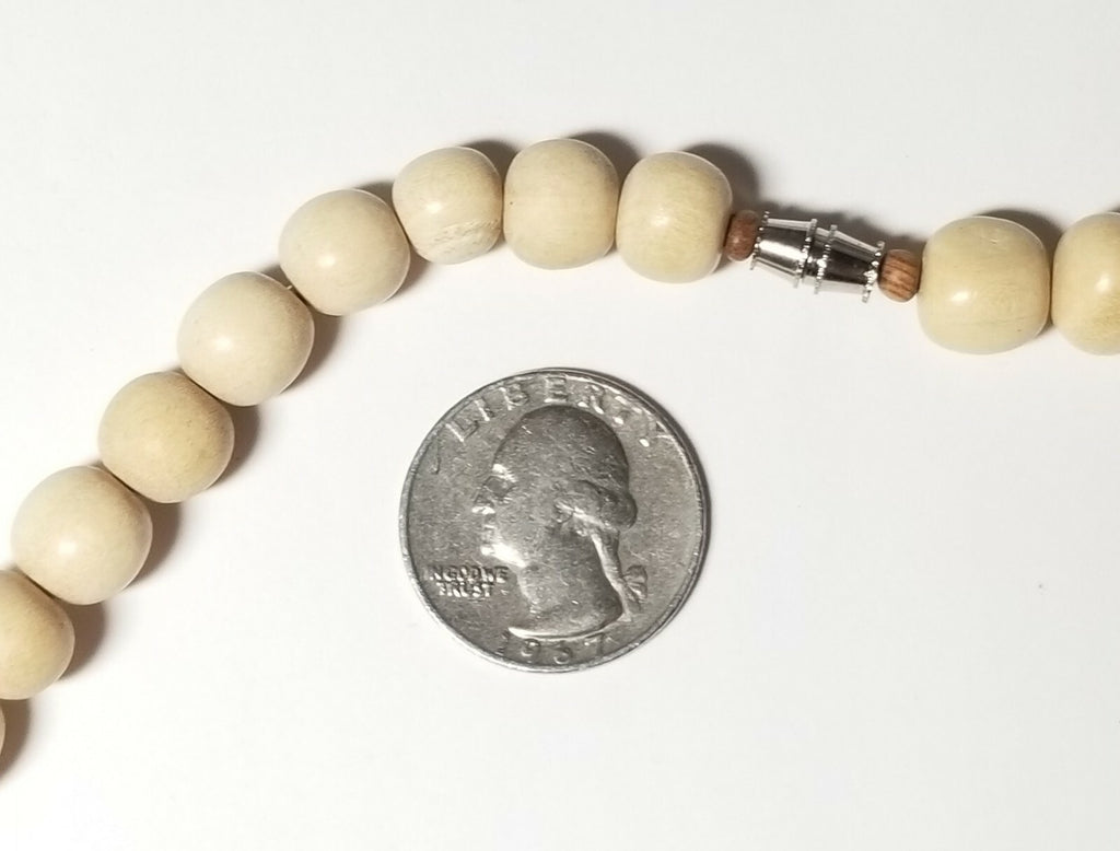 Wood Bead Necklaces Wooden Chunky Strand Light Tan Earth Tones 22"