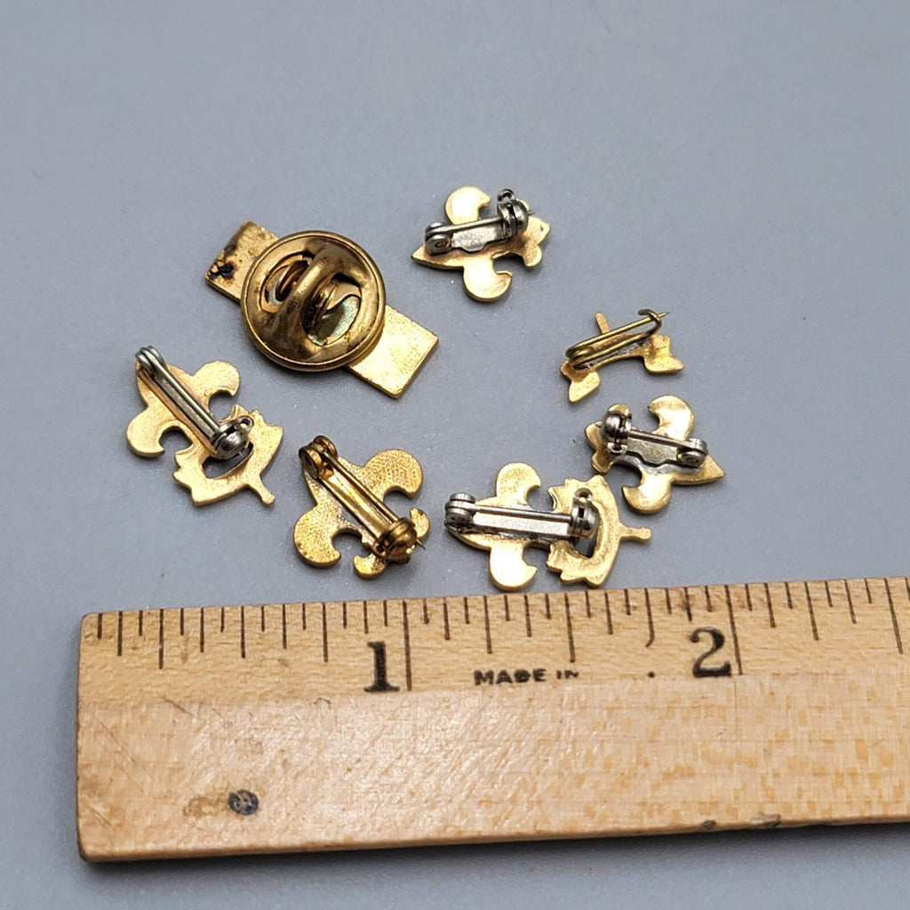 Boy Scouts Fleur de Lis BSA Vintage TINY SMALL Lapel Pin Tie Tack Lot