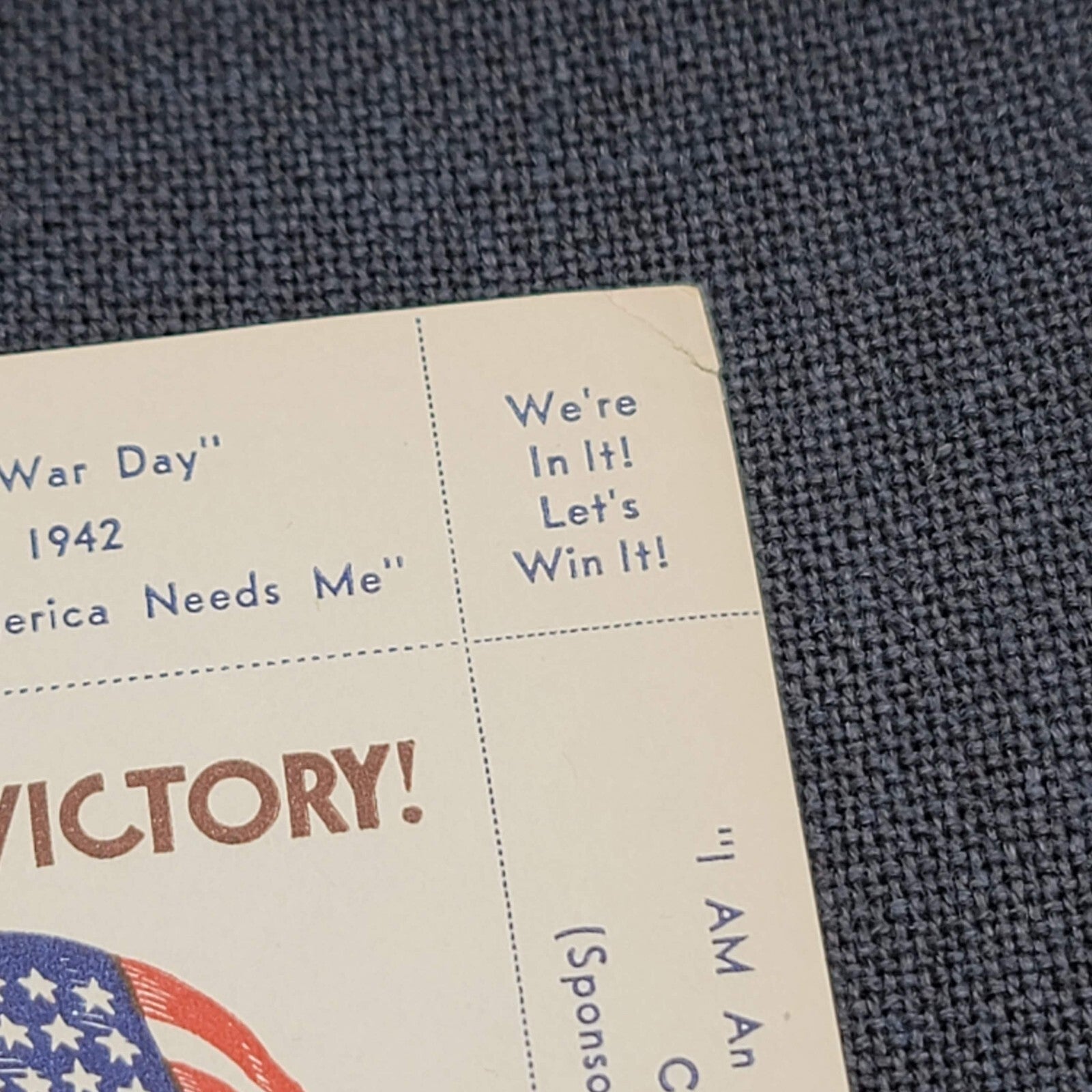 National Poster Stamp Soc. 1942 "On to Victory" Patriotic sheetlet