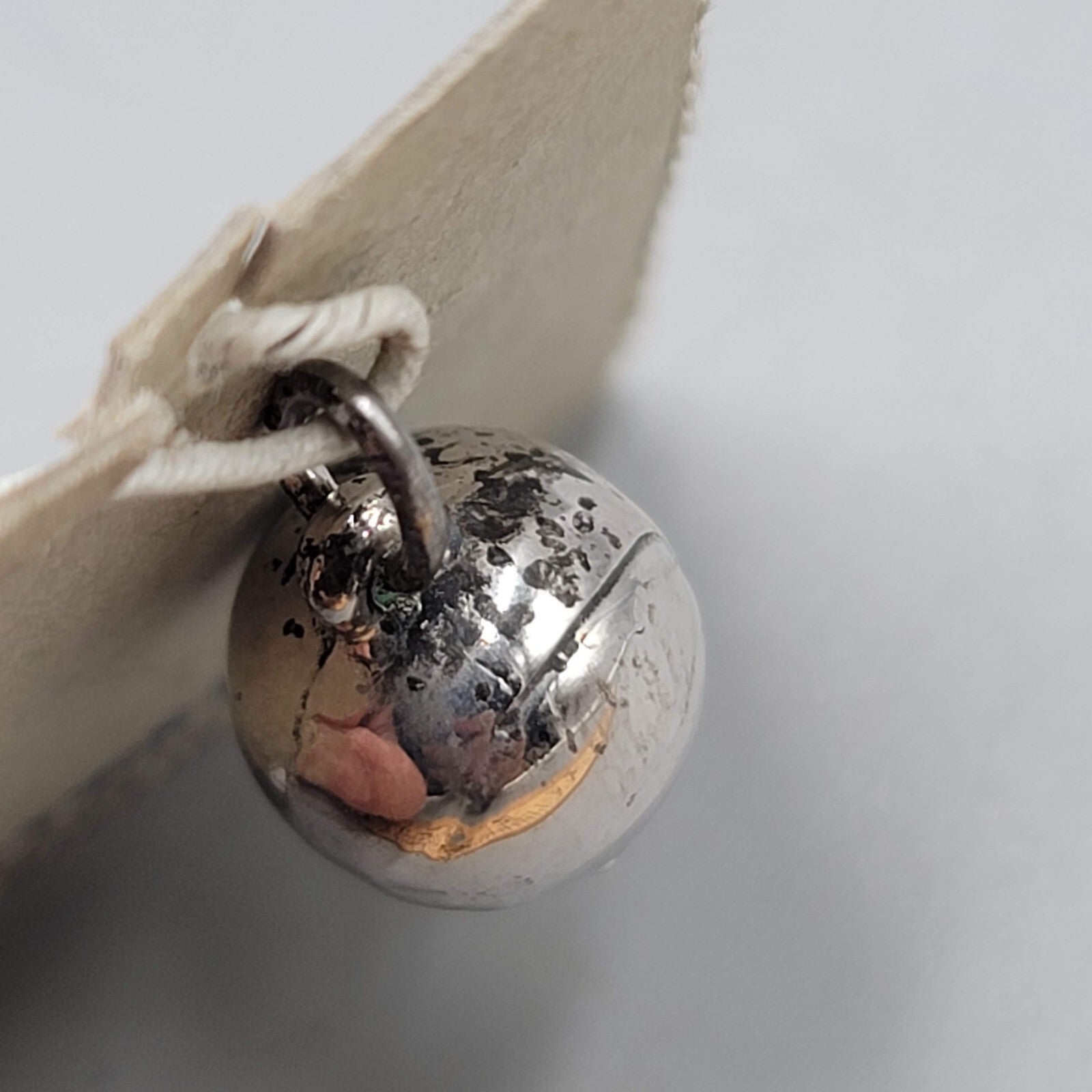 Small Basketball Vintage Sterling Silver Bracelet Charm Pendant 3/8"