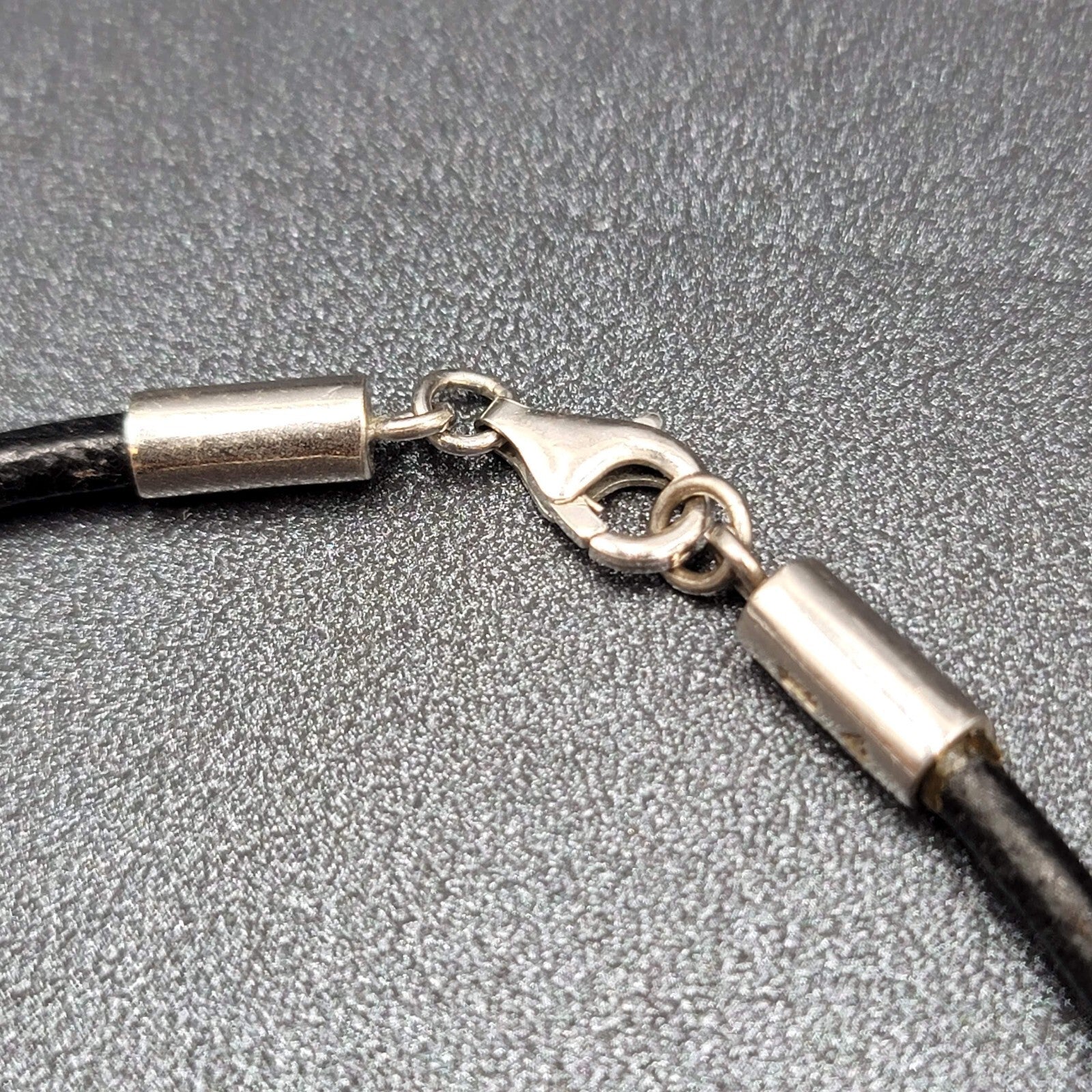 Artisan Birds Nest Necklace Leather Cord Blue Enamel Black Pearl 16"