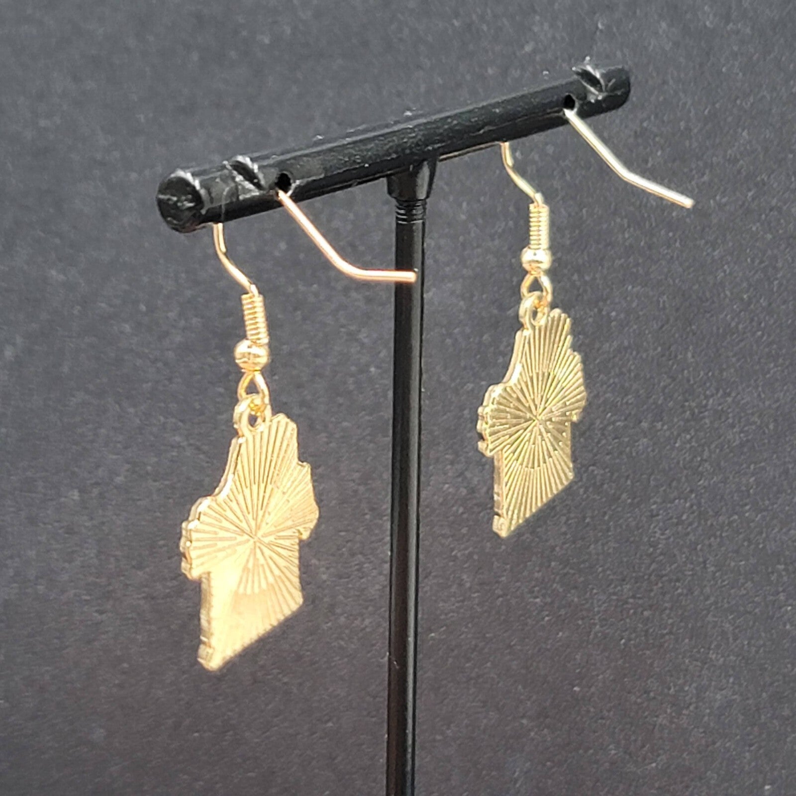 Chocolate Candy Pierced Earrings Enamel Dangle Gold tone Kit New 3/4"