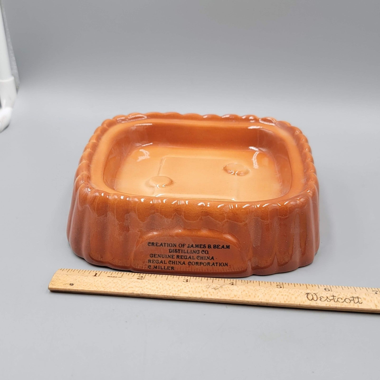 Vintage Don Giovanni Ceramic Bottle Stand James B Beam Barware Orange