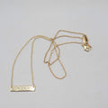 MOM Bar Pendant Necklace Gold tone Minimalist 16"-18"