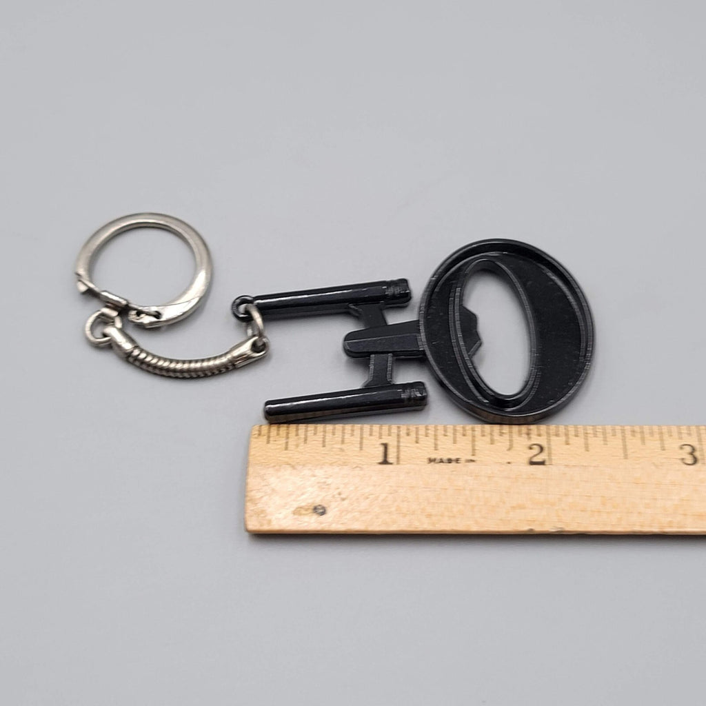 Star Trek USS Enterprise Starfleet NCC-1701 Zinc Black Keychain Bottle Opener