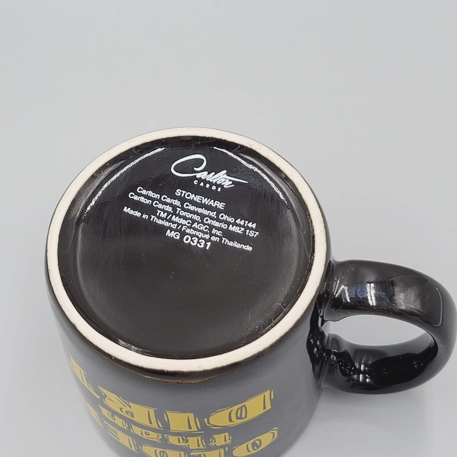 Older Than Dirt Coffee Mug Carlton Cards Stoneware Black Yellow