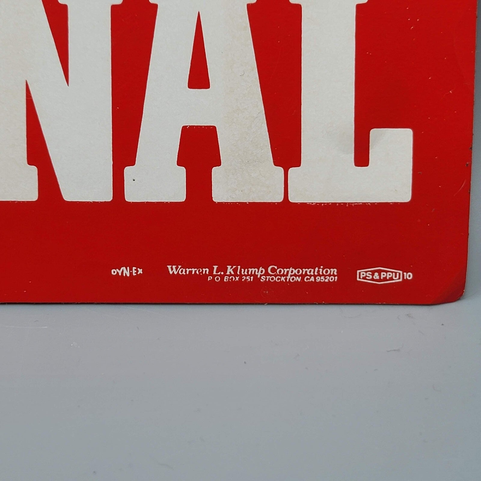 Vintage STOP THE CANAL Bumper Sticker California Red White 15"x3.5"