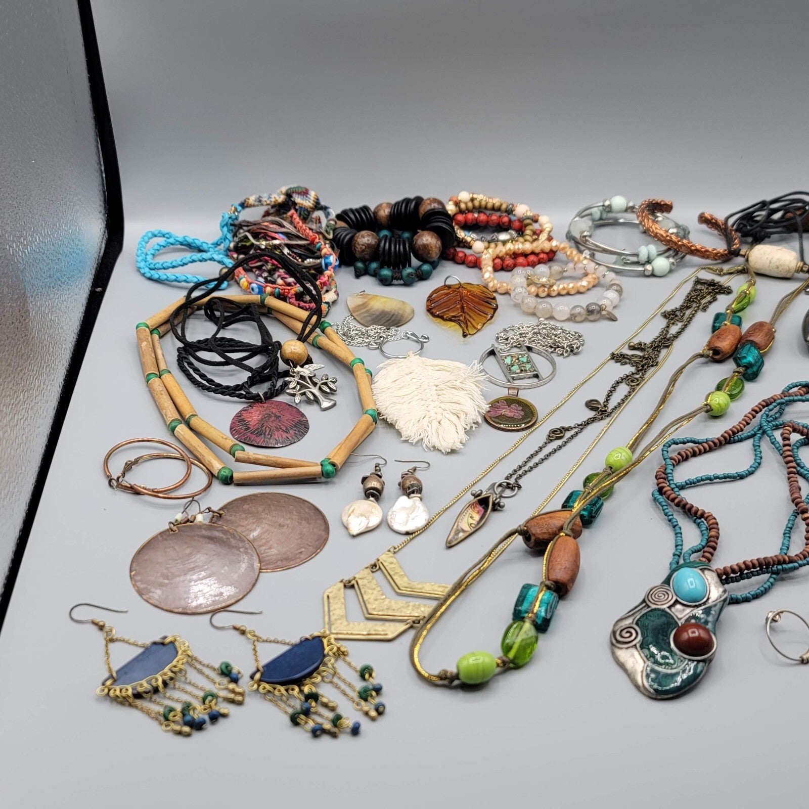 Colorful Jewelry Lot Necklaces Bracelets Earrings 38 pcs ALL WEARABLE or RESALE