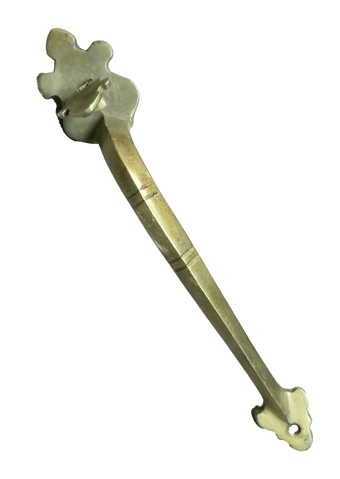 Vintage Brass Exterior Door Knob Pull Handle 10 3/4"