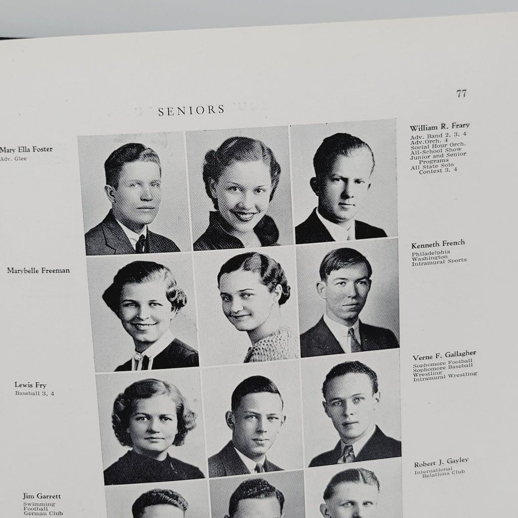 VINTAGE 1937 SOUTH HIGH SCHOOL YEARBOOK SIGNS OF THE ZODIAC