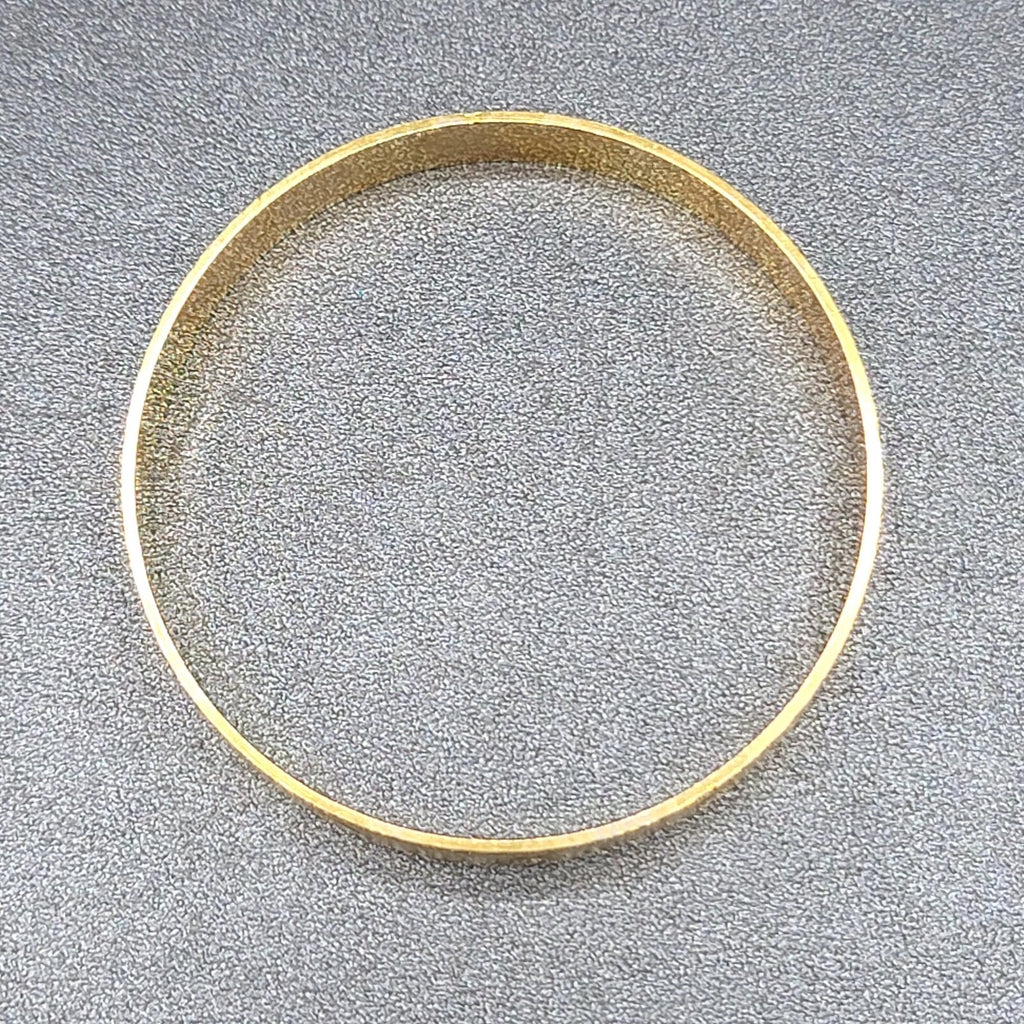 Vintage Bangle Bracelet Gold Plated Star Etch Design 8" x 1/2"