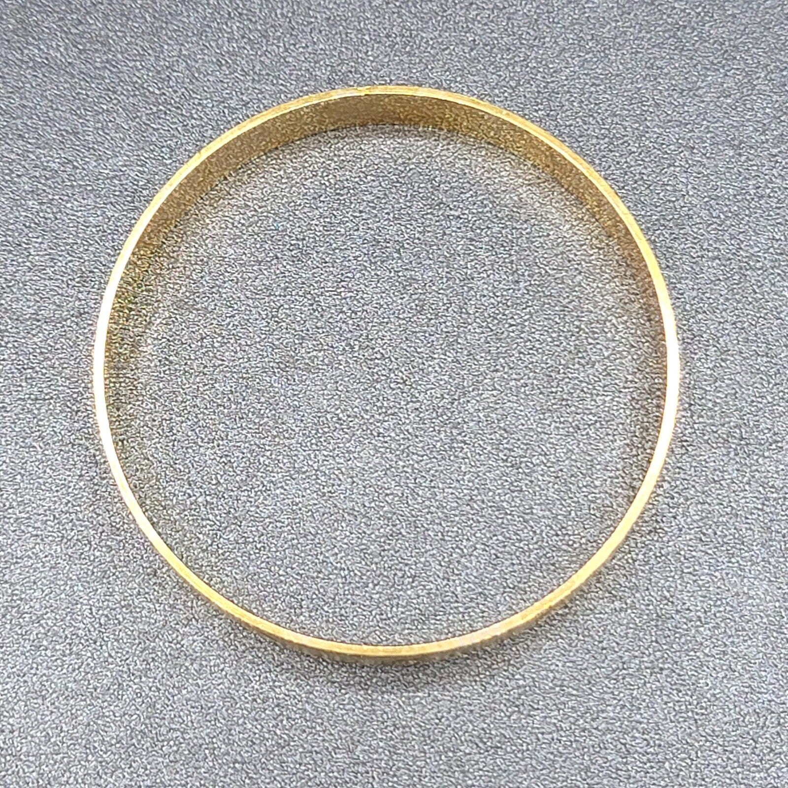 Vintage Bangle Bracelet Gold Plated Star Etch Design 8" x 1/2"