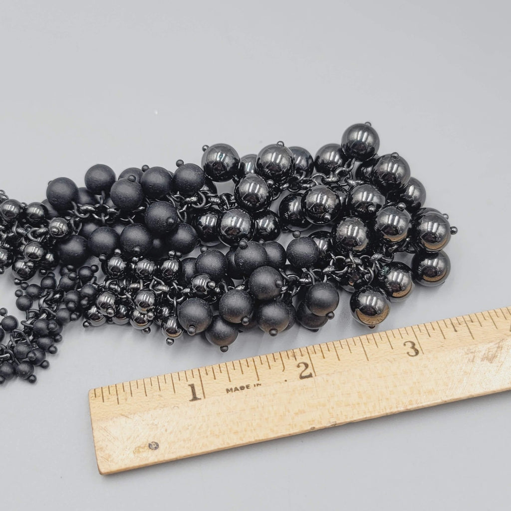 J Crew Statement Necklace Clustered Beads Adjustable Chain 16"-19"