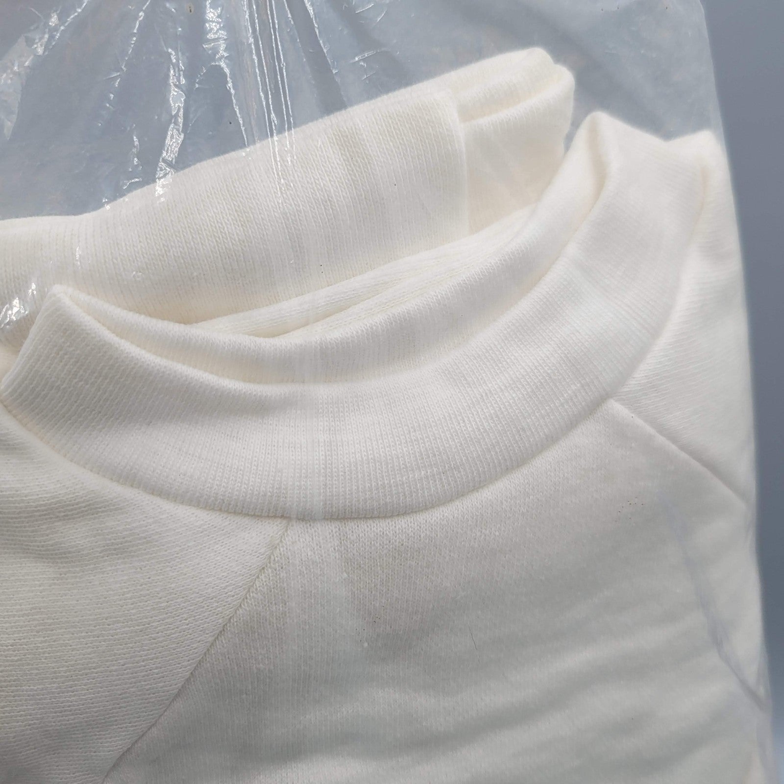 Vintage Montgomery Ward Crewneck Sweatshirt Size Large White NEW OLD STOCK NIP