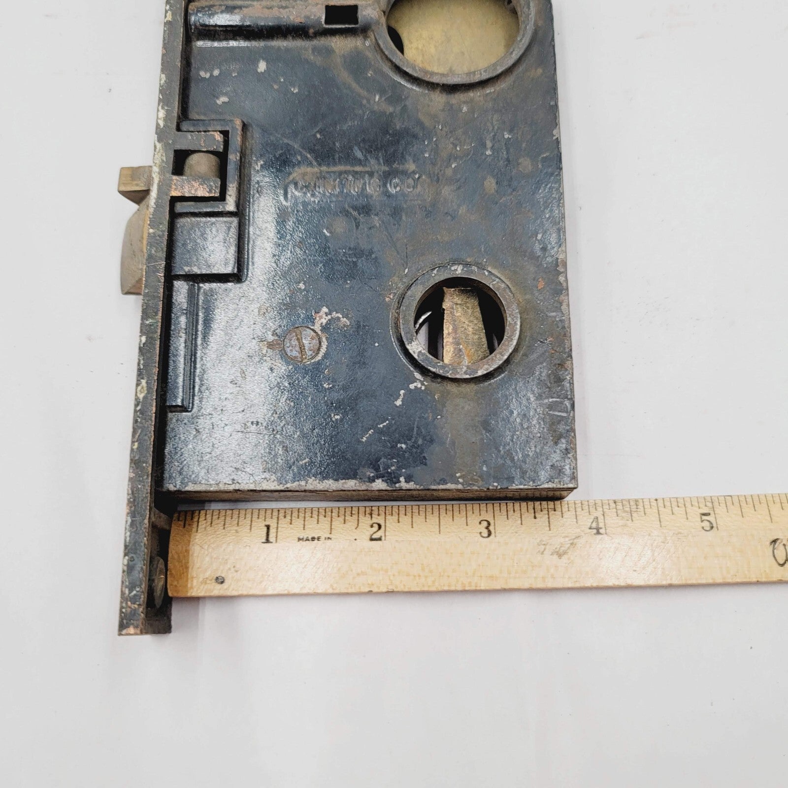 Vintage Mortise Lock Door Hardware Salvage Skeleton Keyhole NO Key