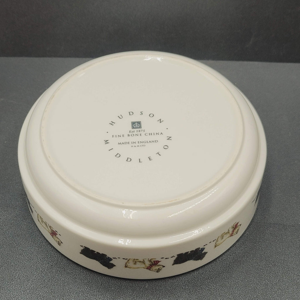 Hudson Middleton Scottie Dogs Bone China England Bowl 6"x2"