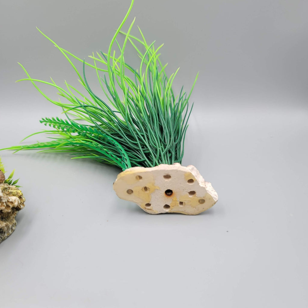 Aquarium Decor Lot Cave Rock Plant Ruins Sunken Airplane Hide Fish Tank Set 4pc
