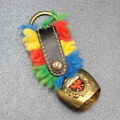 Vintage Tirol Switzerland Bell Travel Souvenir Keychain Key Ring Chain 2.5"