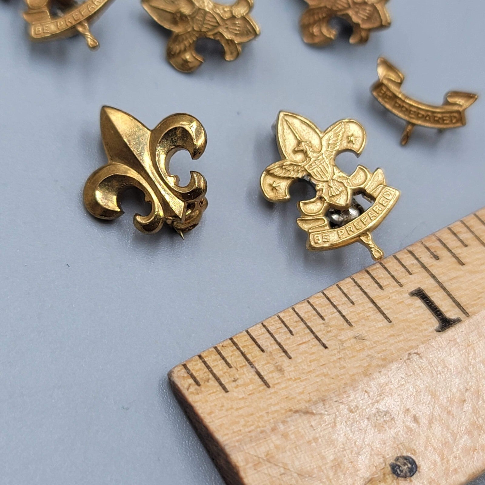 Boy Scouts Fleur de Lis BSA Vintage TINY SMALL Lapel Pin Tie Tack Lot