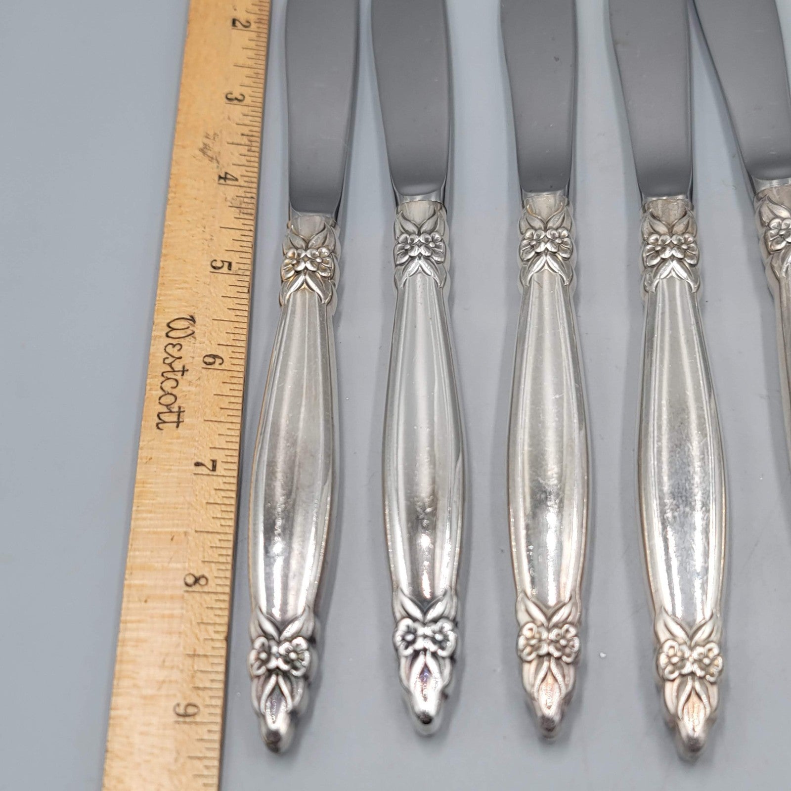 1847 Rogers Bros International Silver Plate Garland Lot of 10 Dinner Knives