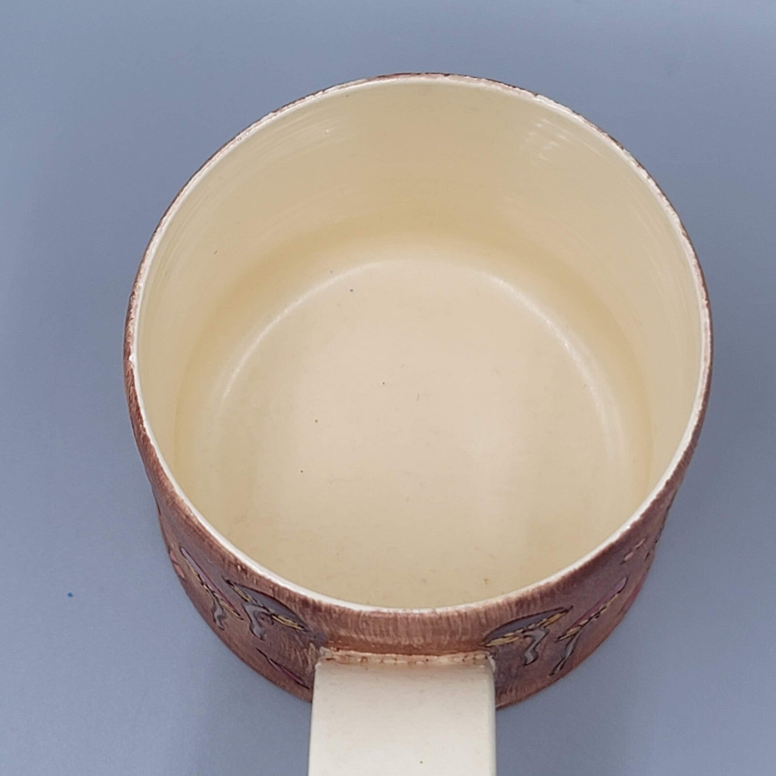 Vintage Handmade Mushroom Coffee Mug Pottery Hand Painted
