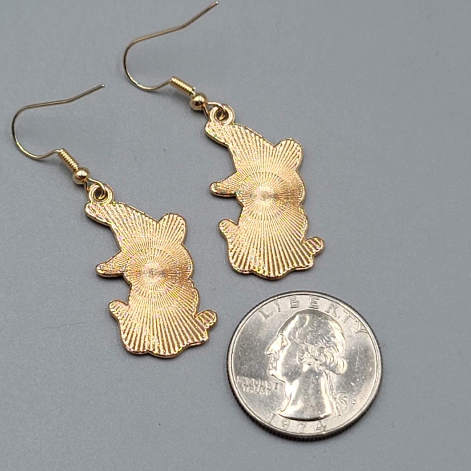 Black Cat Witch Pierced Earrings Enamel Gold tone Dangle New 1.25"