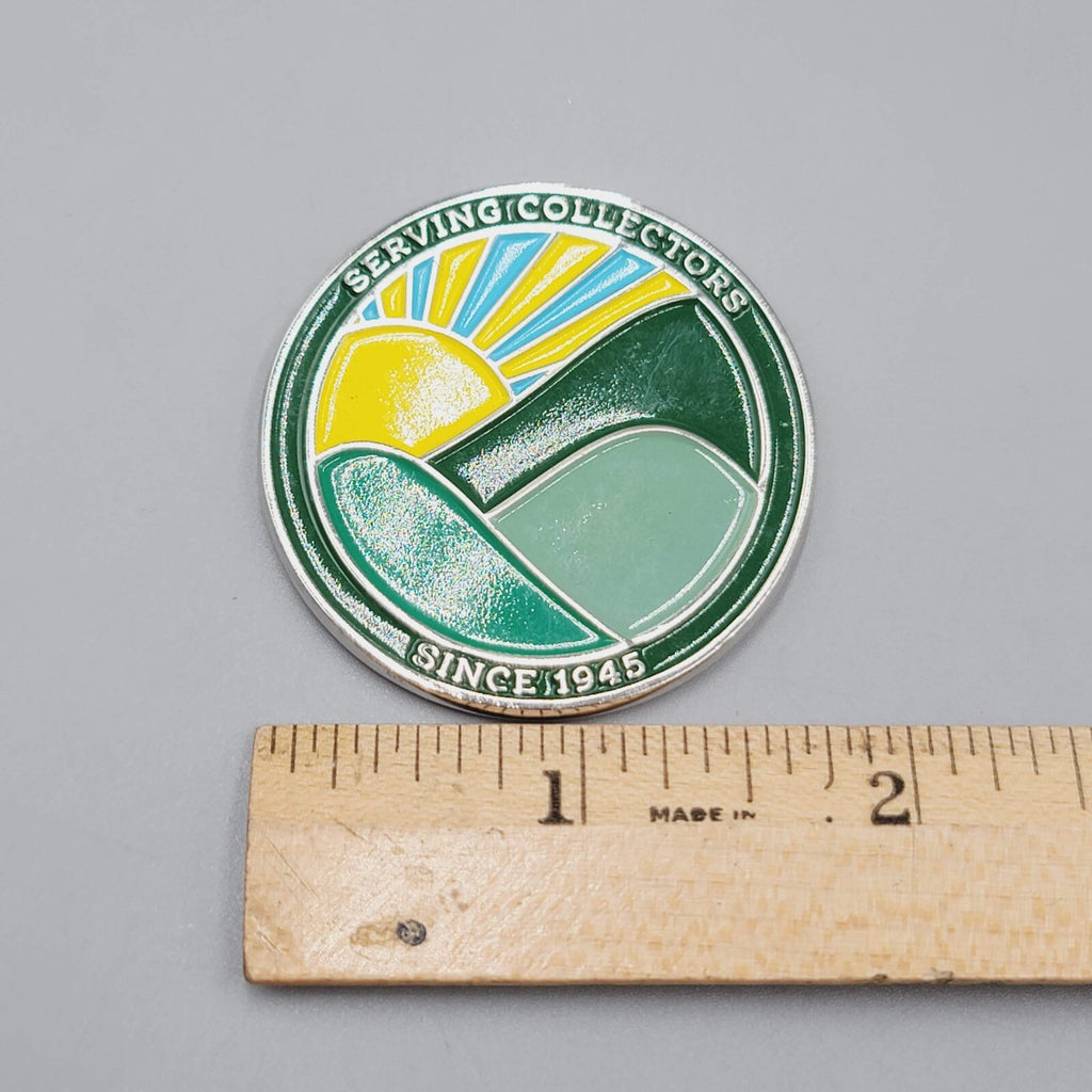 Boy Scout Commemorative Token Coin Maynard & Fannie Sundman 75 Years 1.75"