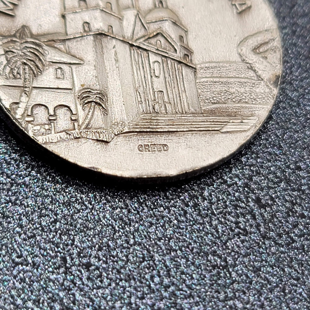 Vintage Catholic Creed St Barbara Medal Mission Santa Barbara