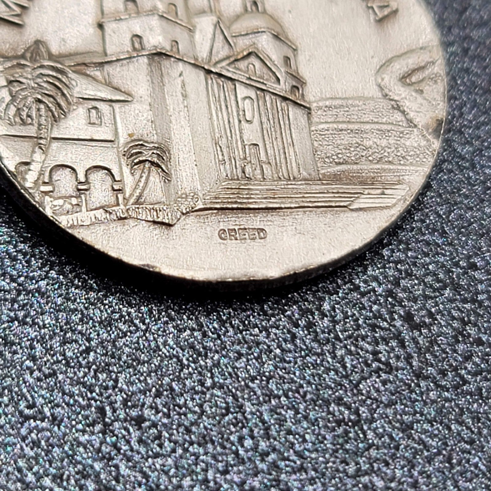 Vintage Catholic Creed St Barbara Medal Mission Santa Barbara