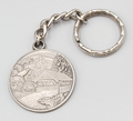 Vintage Rawcliffe Pewter I Love Covered Bridges Keychain 1985