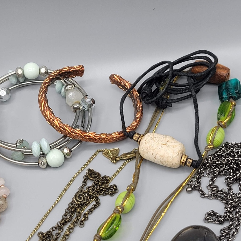 Colorful Jewelry Lot Necklaces Bracelets Earrings 38 pcs ALL WEARABLE or RESALE